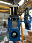 Slurry knife gate valve with double acting pneumatic actuator