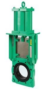 두 번 작용하는 Pneumatic 및 Butt 웰드 연결 디자인과 함께 슬러리 칼 게이트 밸브