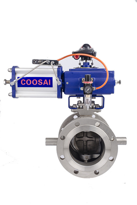 1''-10'' DN25-DN250 펄프, 제지, 제약, 음료, 식품용 세그먼트 볼 밸브, 온도 범위 -20°C ~ 200°C